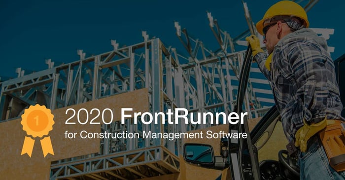 ConstructionOnline Named as Frontrunner for Construction Management Software