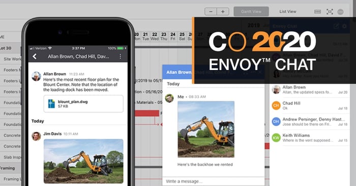 Exclusive Pre-Release: New Envoy™ Chat for ConstructionOnline™ 2020