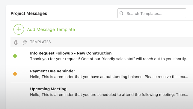New for ConstructionOnline™ 2023: Message Templates