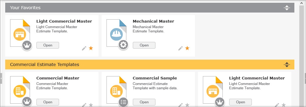 New Template Structure in ConstructionSuite™ 7