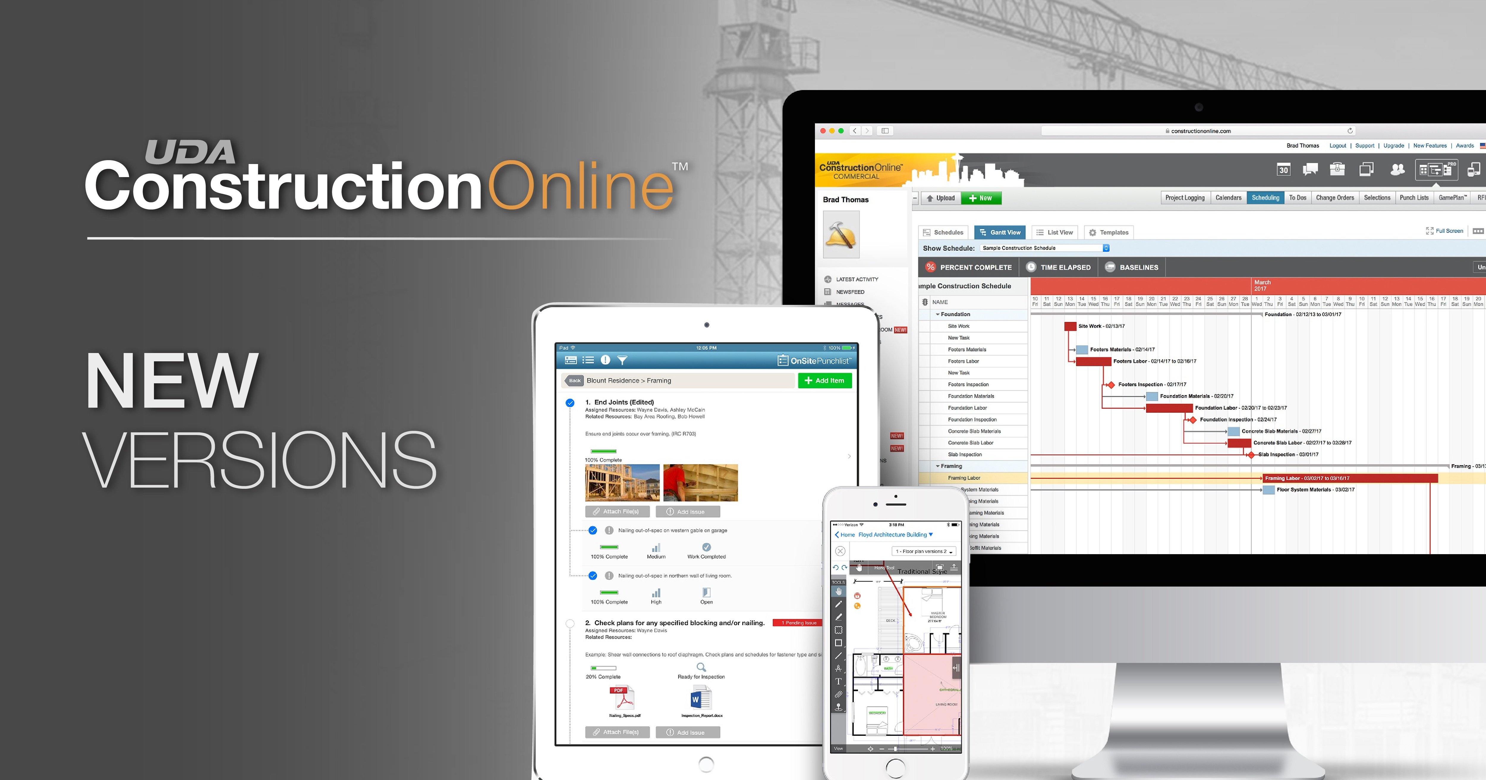 UDA Introduces New Versions of ConstructionOnline