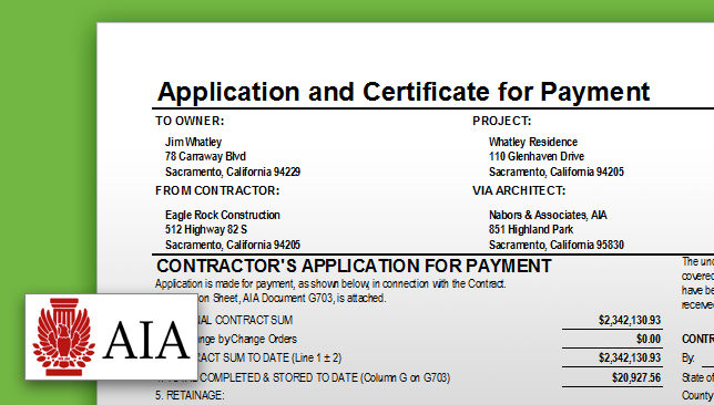 New For ConstructionOnline: AIA Payment Applications